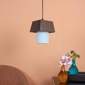 Iron Hanging Lights Brown Finish contemporary ceiling fixture
