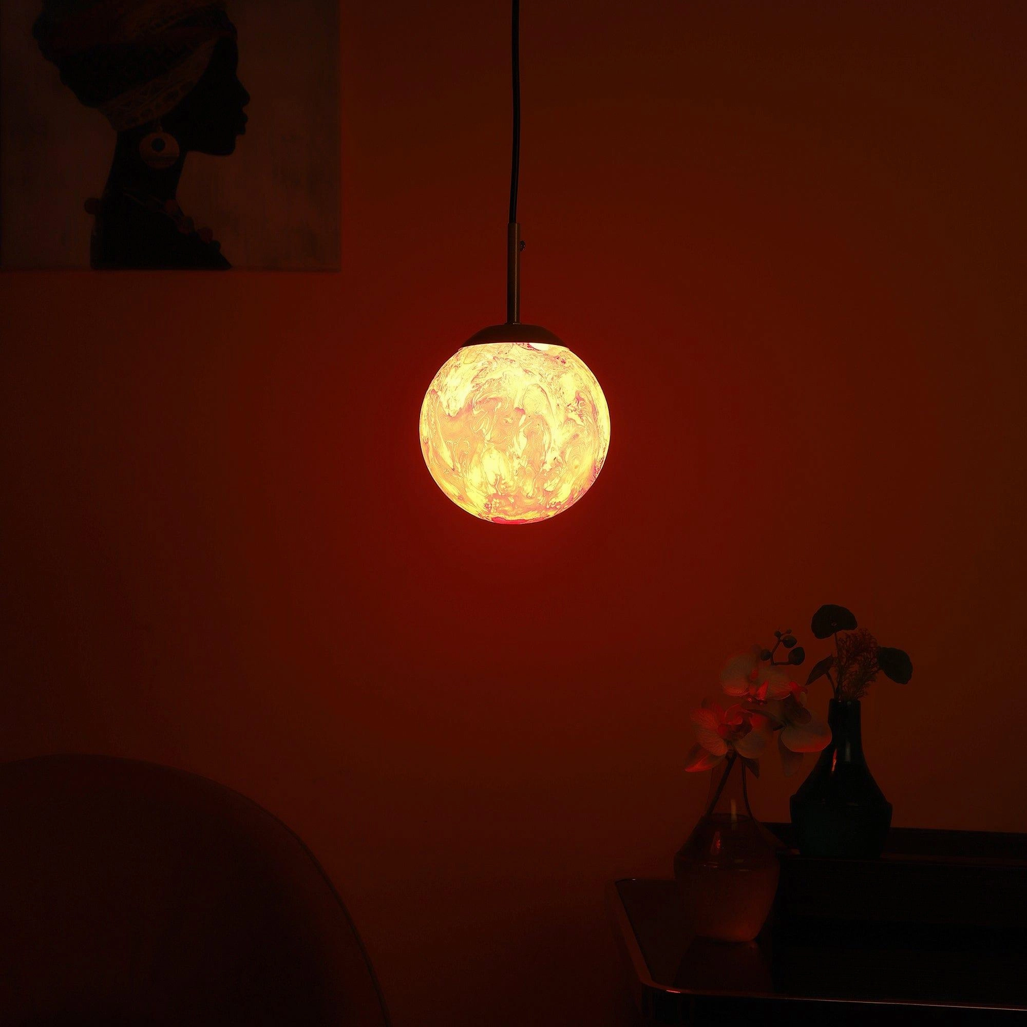 Iron Hanging Lights Gold Finish
