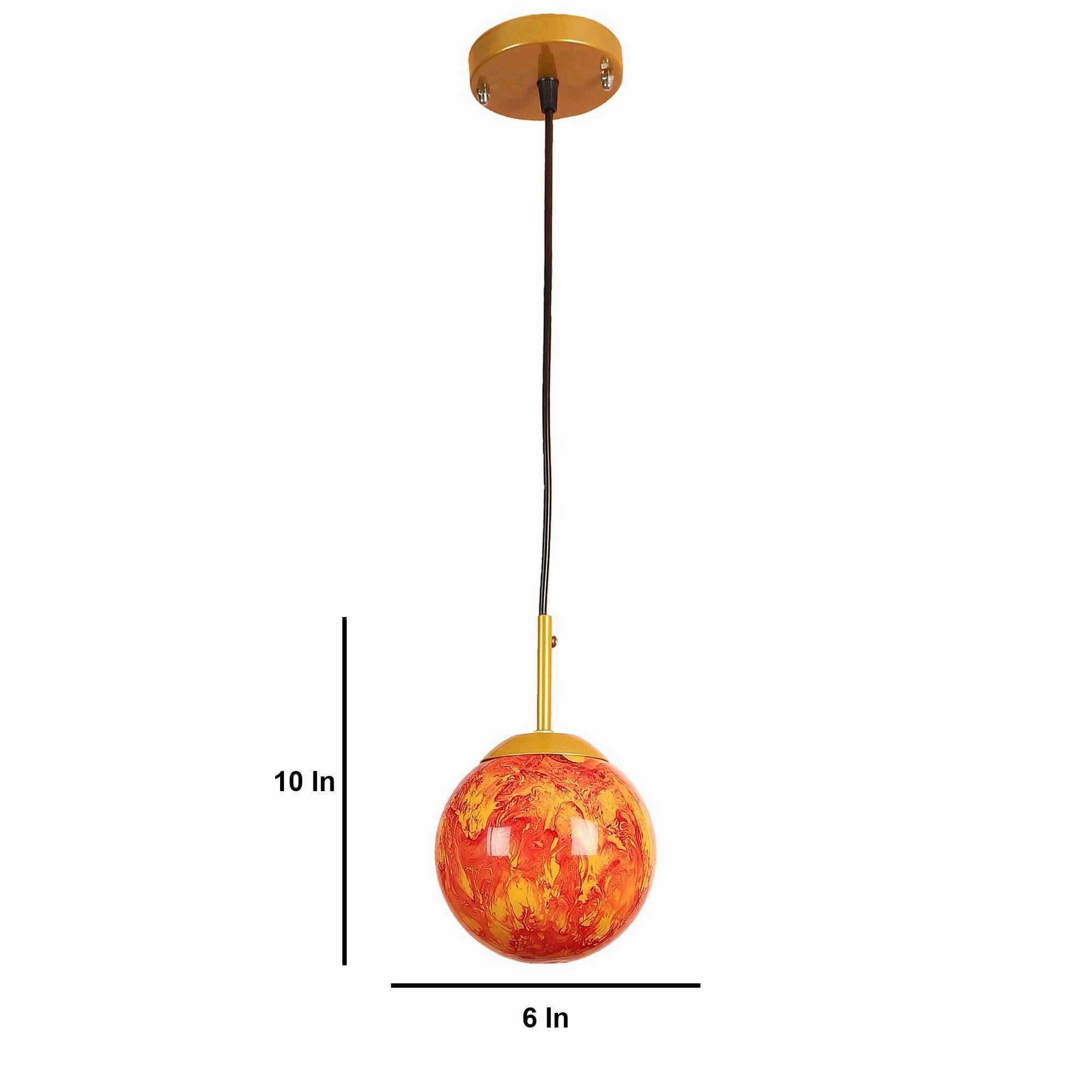 Iron Hanging Lights Gold Finish