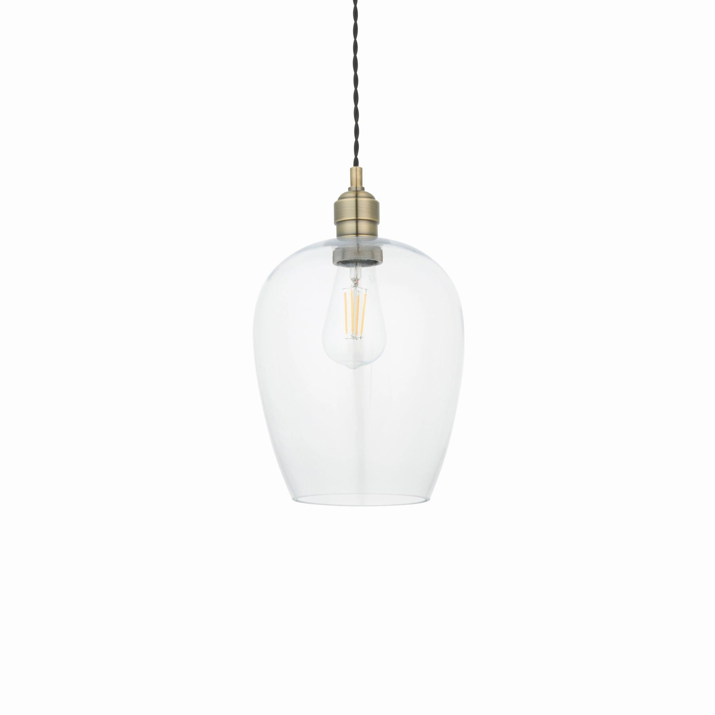 Island Brass & Glass Shade Art Deco Pendant Light minimalist ceiling light