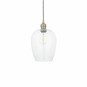 Island Brass & Glass Shade Art Deco Pendant Light minimalist ceiling light