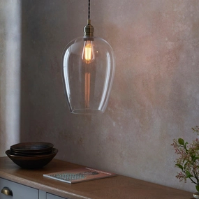 Island Large Brass & Glass Shade Art Deco Ceiling Pendant modern ceiling lamp