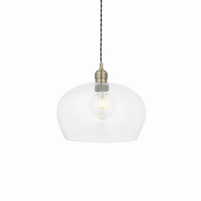 Island Medium Brass & Clear Glass Ceiling Pendant Light minimalist ceiling light