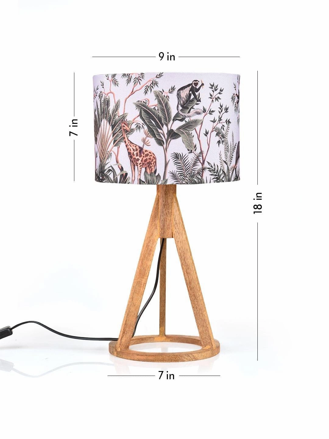 Jungle Trio Wooden Lamp
