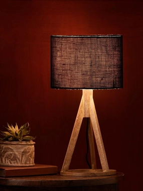 Jute Black Trio Wooden Lamp Louis Poulsen chandelier