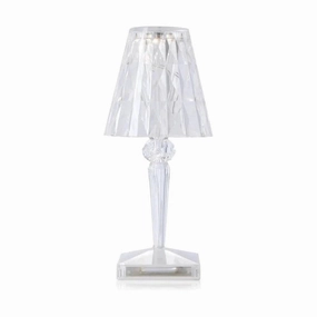 Kartell Battery Table Lamp, Crystal designer outdoor lamp