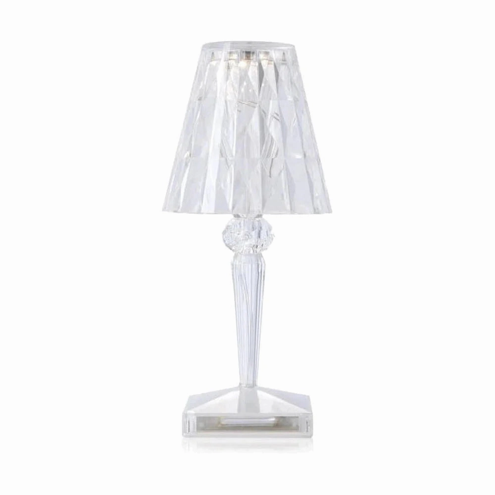 Kartell Battery Table Lamp, Crystal designer outdoor lamp