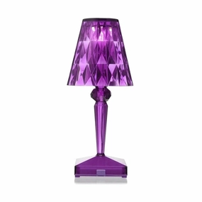Kartell Battery Table Lamp, Plum designer outdoor lamp