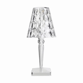 Kartell Big Battery Table Lamp Battery Version, Crystal designer outdoor lamp