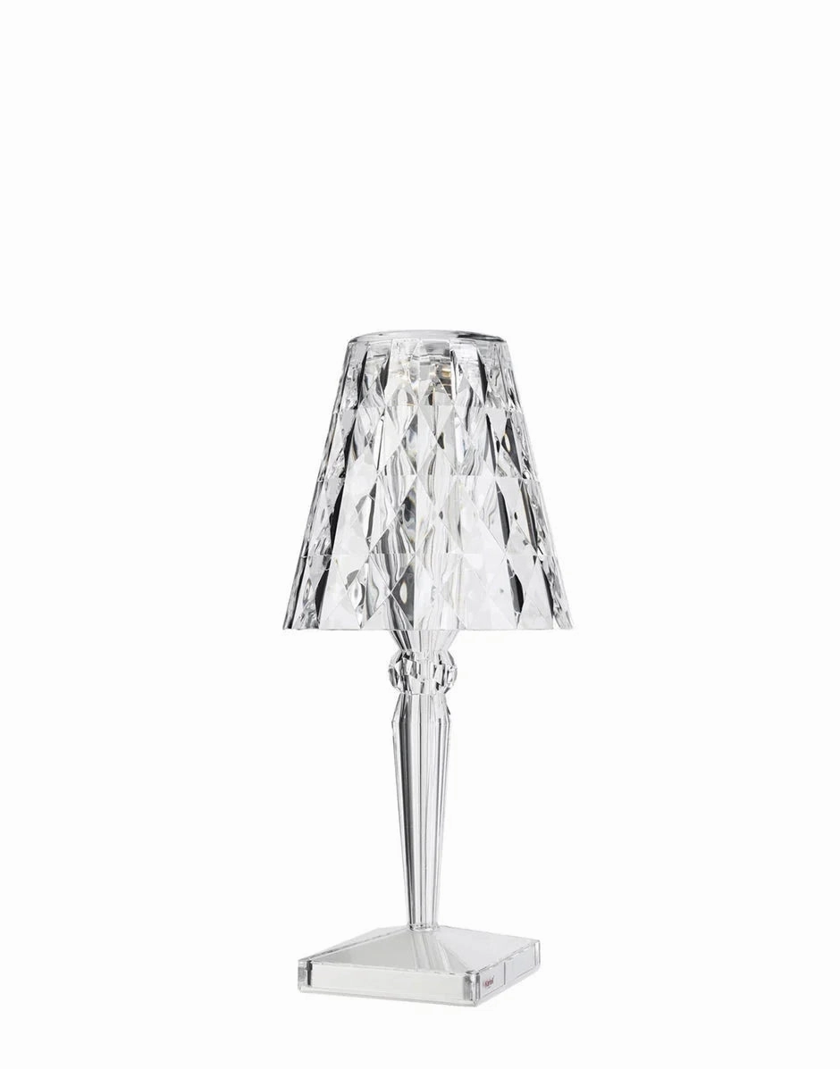 Kartell Big Battery Table Lamp Plug Version, Crystal