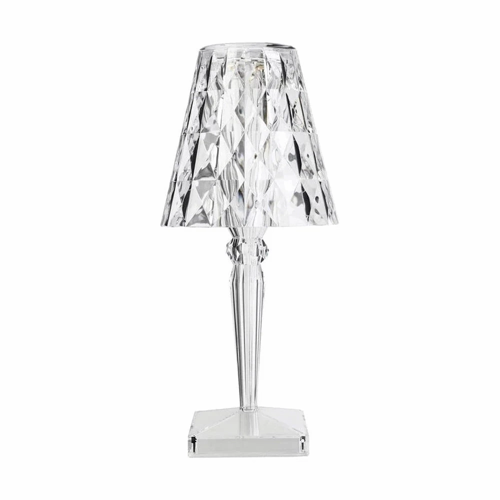Kartell Big Battery Table Lamp Plug Version, Crystal designer outdoor lamp