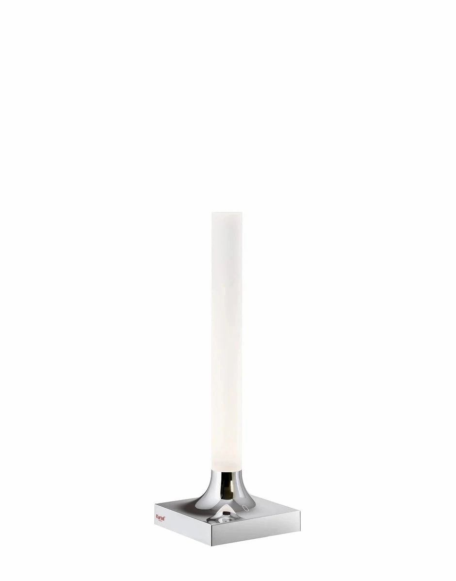 Kartell Goodnight Battery Outdoor Table Lamp, Chrome