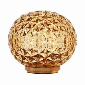 Kartell Mini Planet Table Lamp Battery Version, Yellow designer outdoor lamp