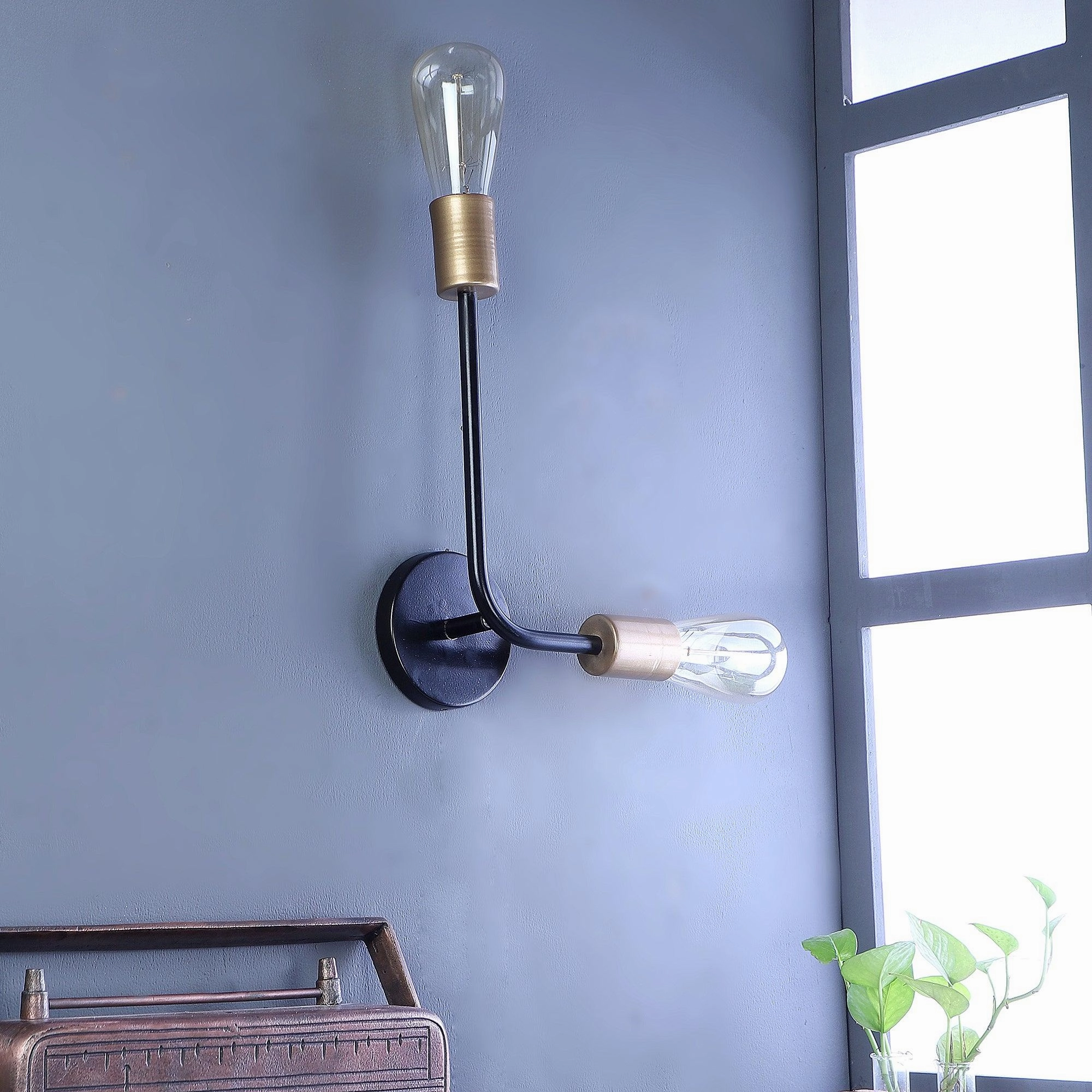 Kelda Black Metal Wall Light by SS Lightings