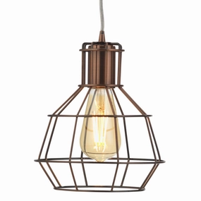 Kersen Copper Caged Shade Single Ceiling Pendant modern ceiling lamp