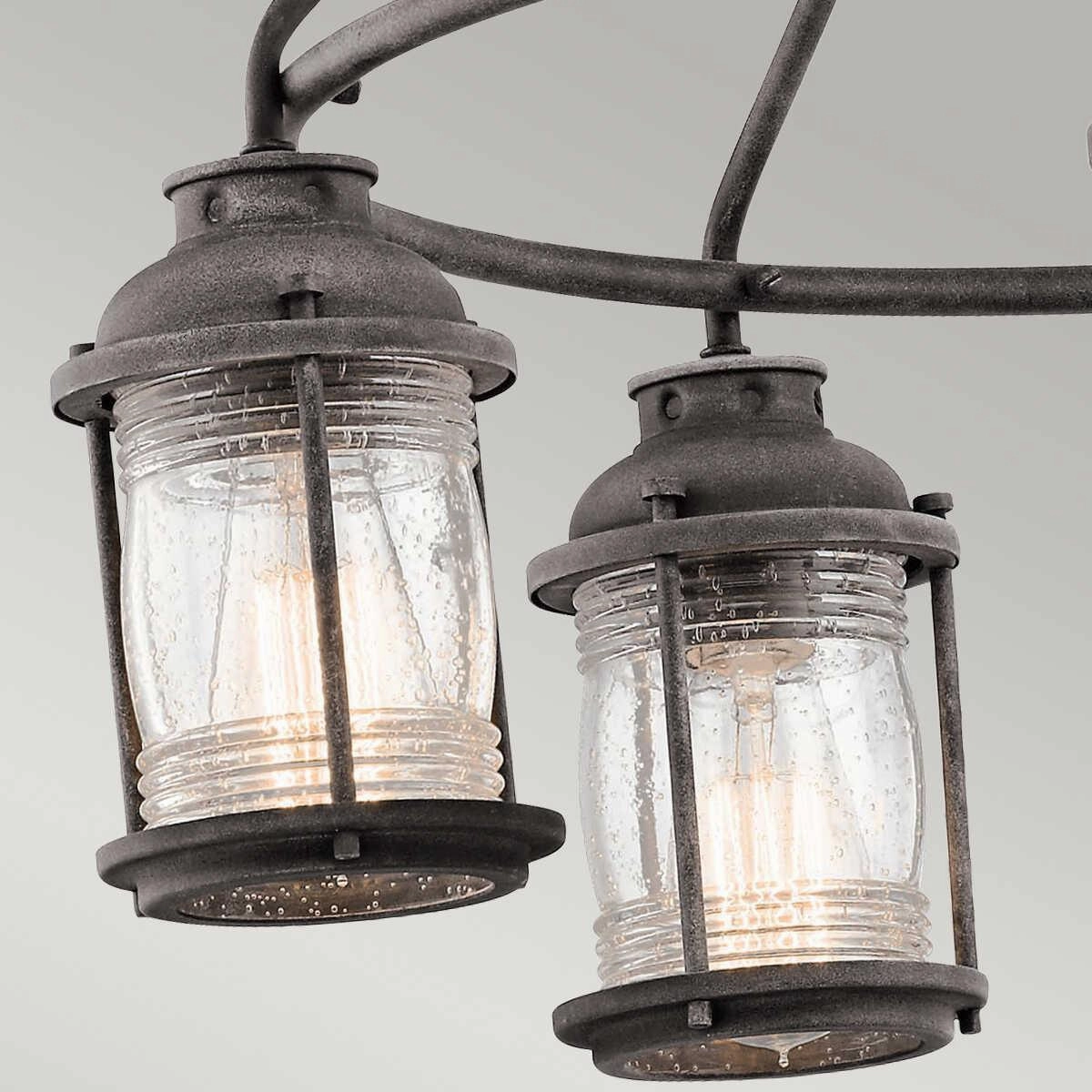 Kichler Ashland Bay 5 Light Zinc Outdoor Pendant