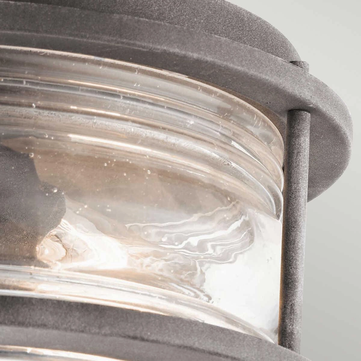 Kichler Ashland Zinc Outdoor Ceiling Flush Light