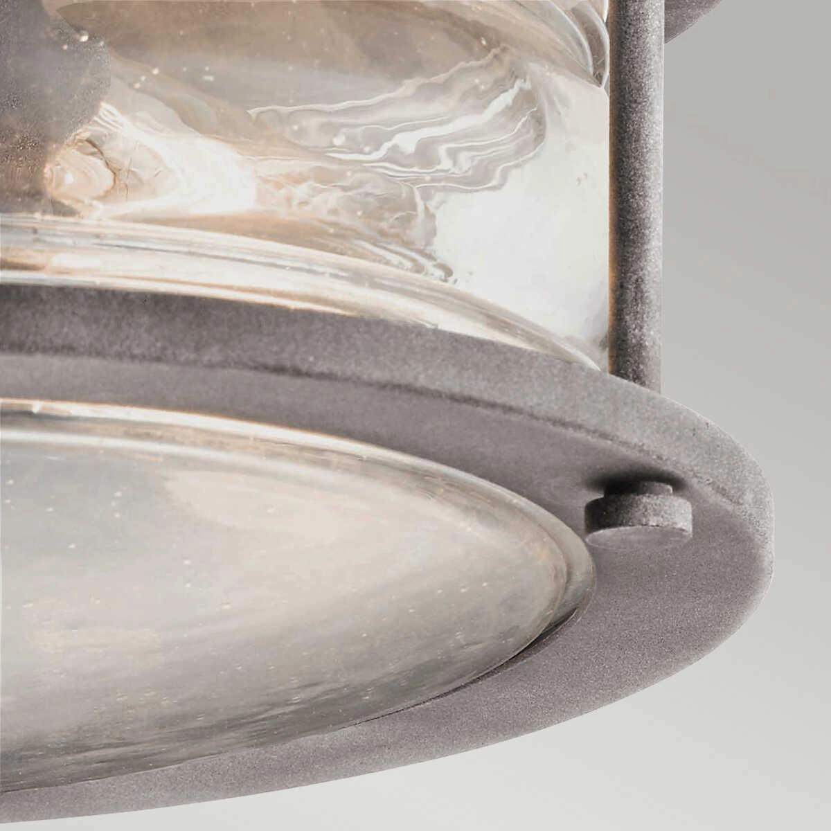 Kichler Ashland Zinc Outdoor Ceiling Flush Light