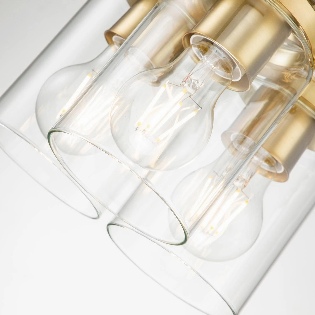 Kichler Brindley 3 Light Brass Pendant - Clear Glass Shades