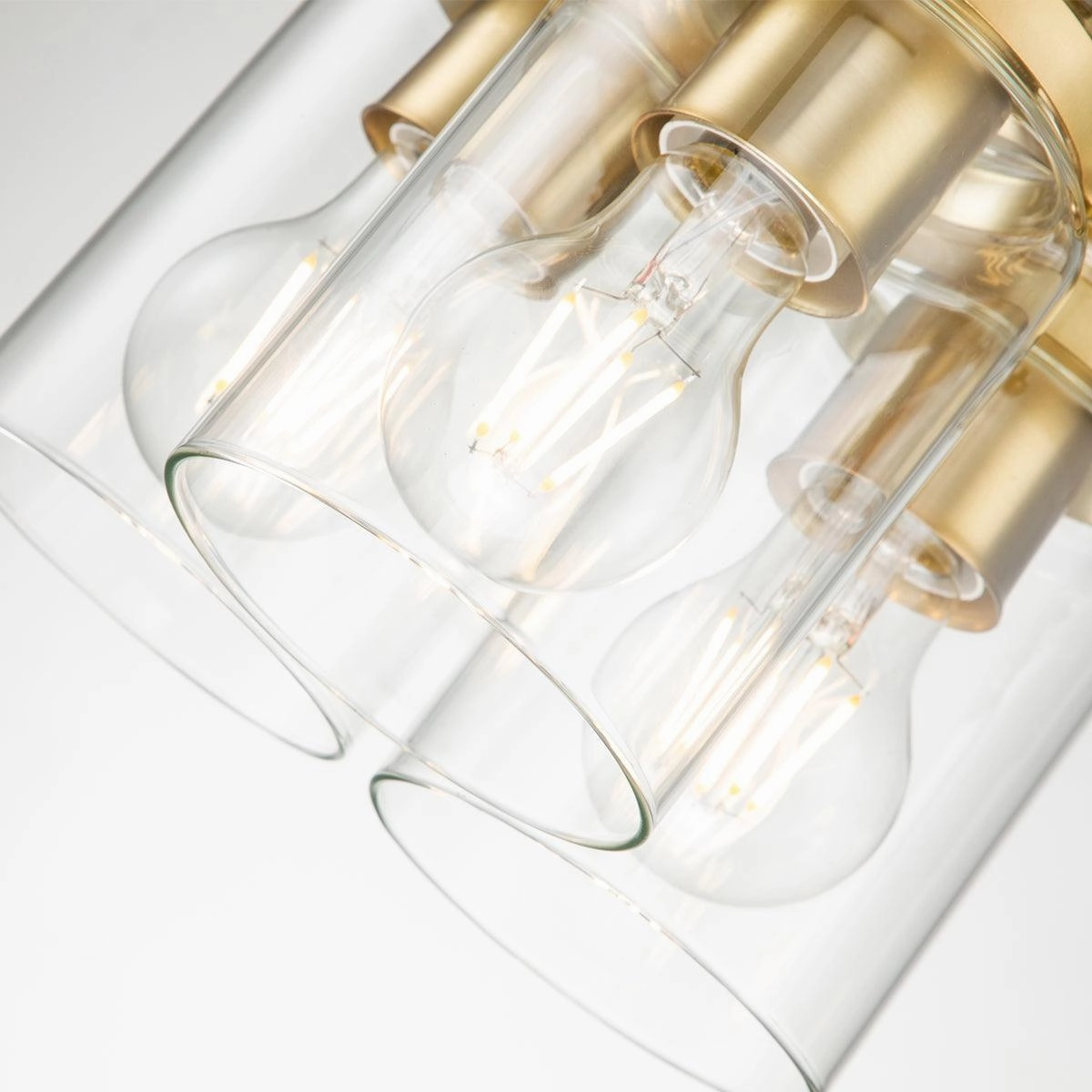 Kichler Brindley 3 Light Brass Pendant - Clear Glass Shades