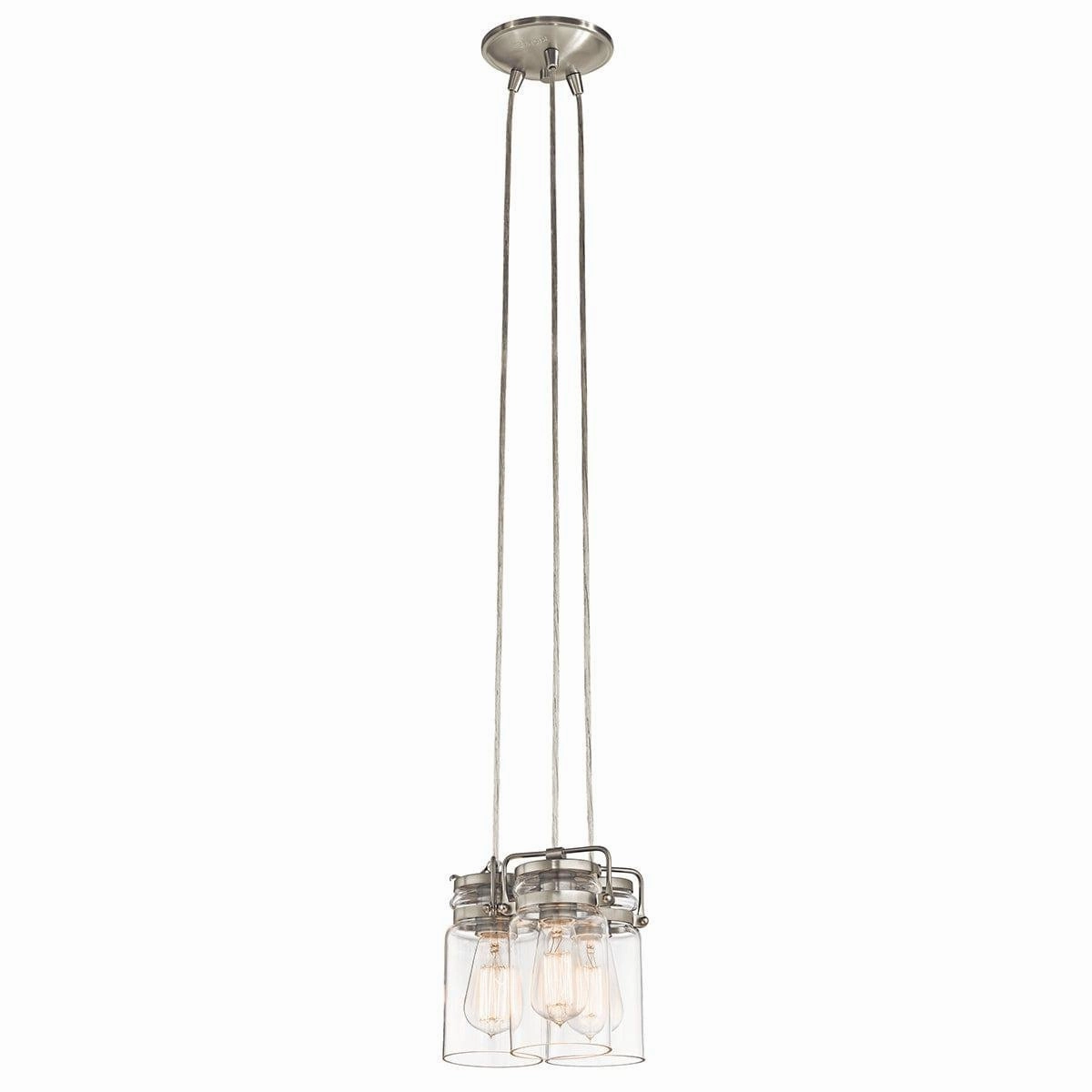Kichler Brinley 3 Light Brushed Nickel Ceiling Pendant minimalist ceiling light