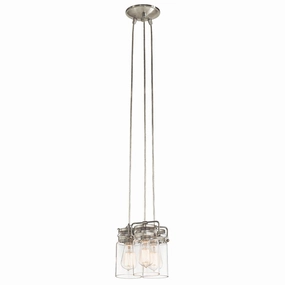 Kichler Brinley 3 Light Brushed Nickel Ceiling Pendant minimalist ceiling light