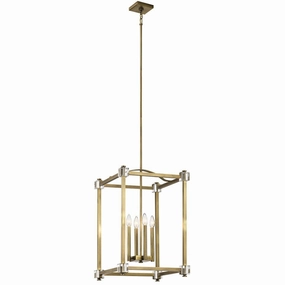 Kichler Cayden 4 Light Large Brass Pendant Ceiling Light minimalist ceiling light