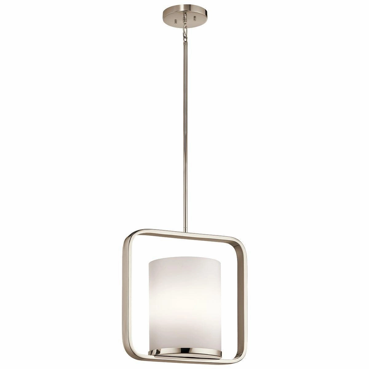 Kichler City Loft 1 Light Medium Polished Nickel Pendant minimalist ceiling light