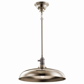 Kichler Cobson 1 Light Brass Semi Flush Pendant Light minimalist ceiling light