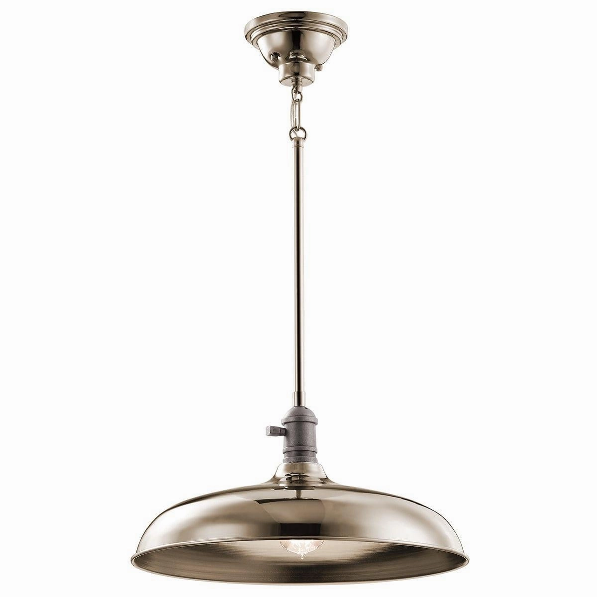 Kichler Cobson 1 Light Brass Semi Flush Pendant Light minimalist ceiling light