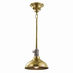 Kichler Cobson 1 Light Mini Natural Brass Ceiling Pendant minimalist ceiling light