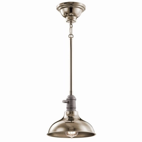Kichler Cobson 1 Light Polished Nickel Mini Ceiling Pendant minimalist ceiling light
