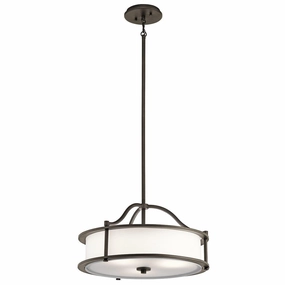 Kichler Emory 3 Light Bronze Semi Flush Pendant Ceiling Light minimalist ceiling light