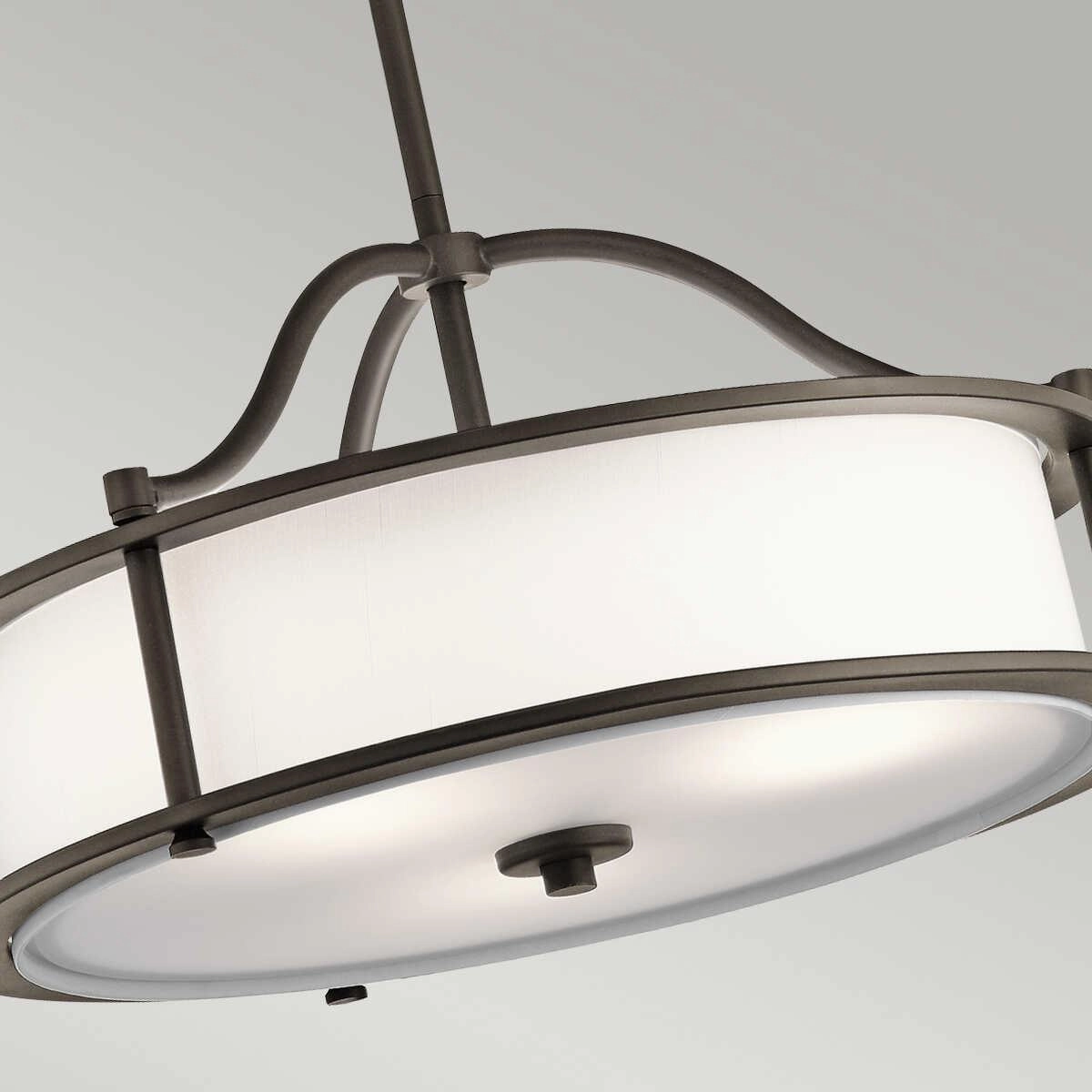 Kichler Emory 3 Light Bronze Semi Flush Pendant Ceiling Light