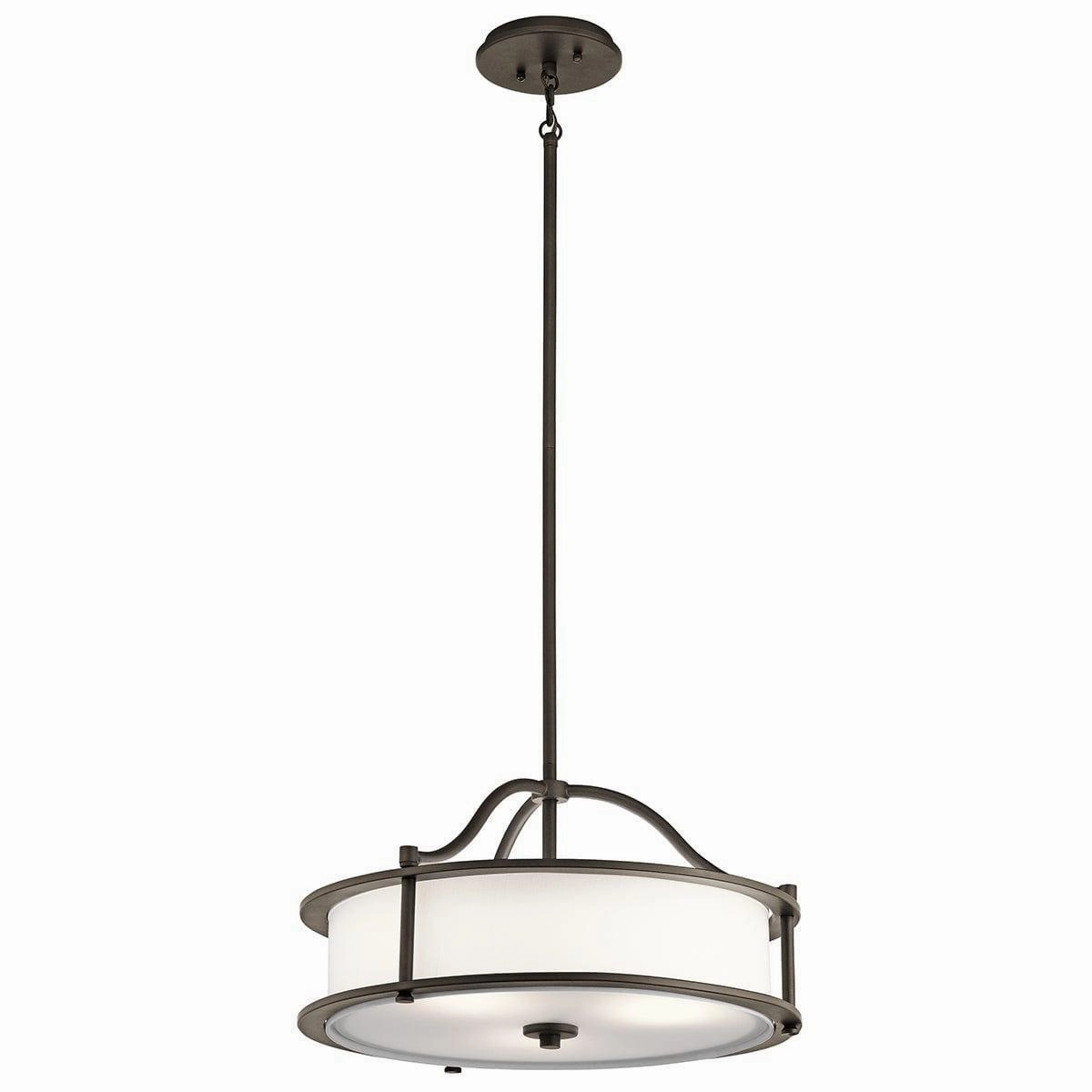 Kichler Emory 3 Light Bronze Semi Flush Pendant Ceiling Light minimalist ceiling light