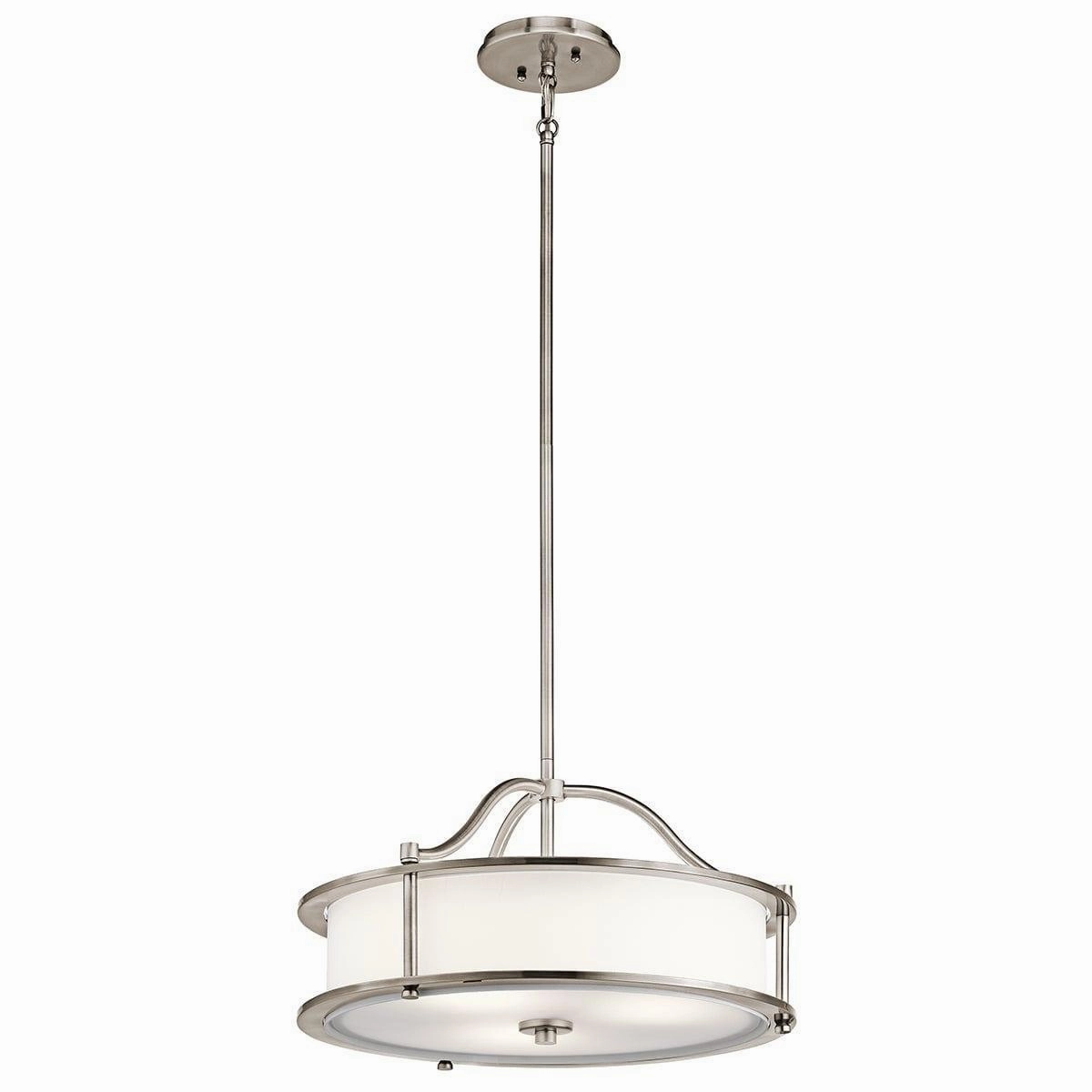 Kichler Emory 3 Light Pewter Semi Flush Pendant Light minimalist ceiling light
