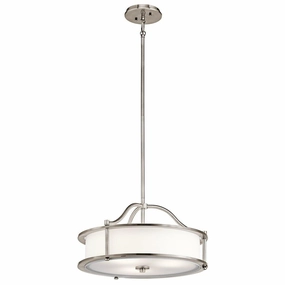 Kichler Emory 3 Light Pewter Semi Flush Pendant Light minimalist ceiling light