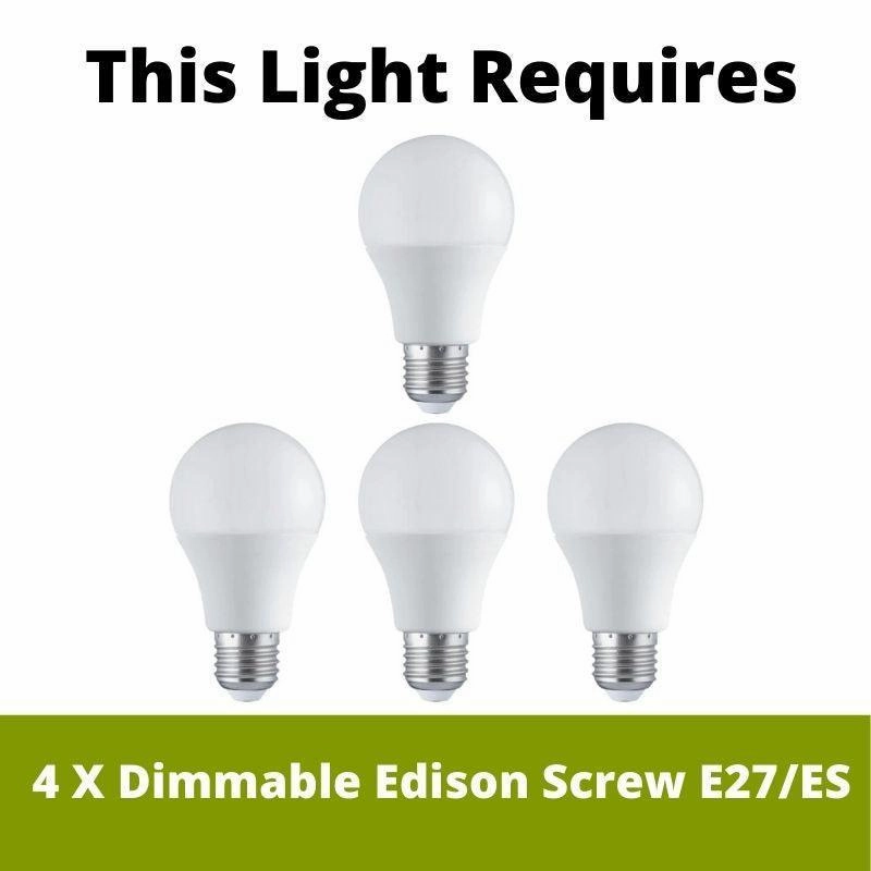 Kichler Emory 4 Light Pewter Semi Flush Chandelier Light