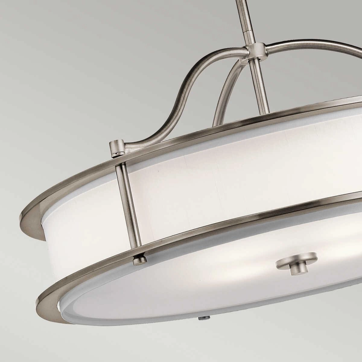 Kichler Emory 4 Light Pewter Semi Flush Chandelier Light