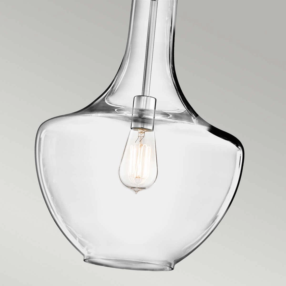 Kichler Everly 1 Light Medium Chrome Ceiling Pendant Light