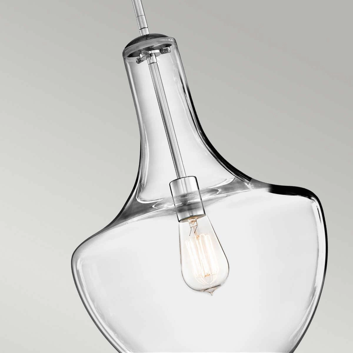Kichler Everly 1 Light Medium Chrome Ceiling Pendant Light
