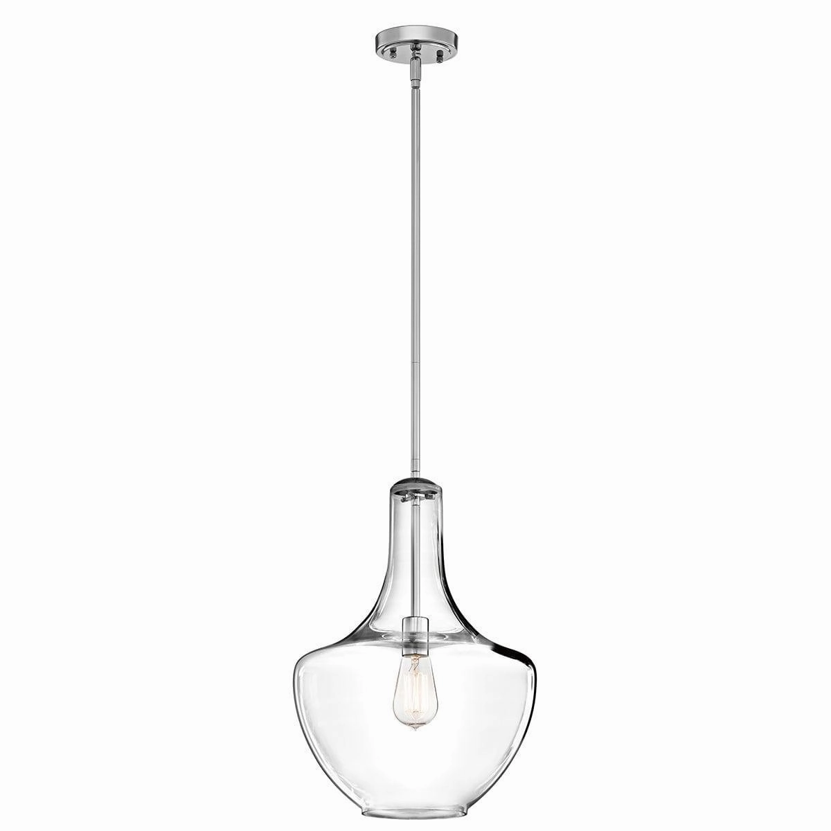 Kichler Everly 1 Light Medium Chrome Ceiling Pendant Light minimalist ceiling light