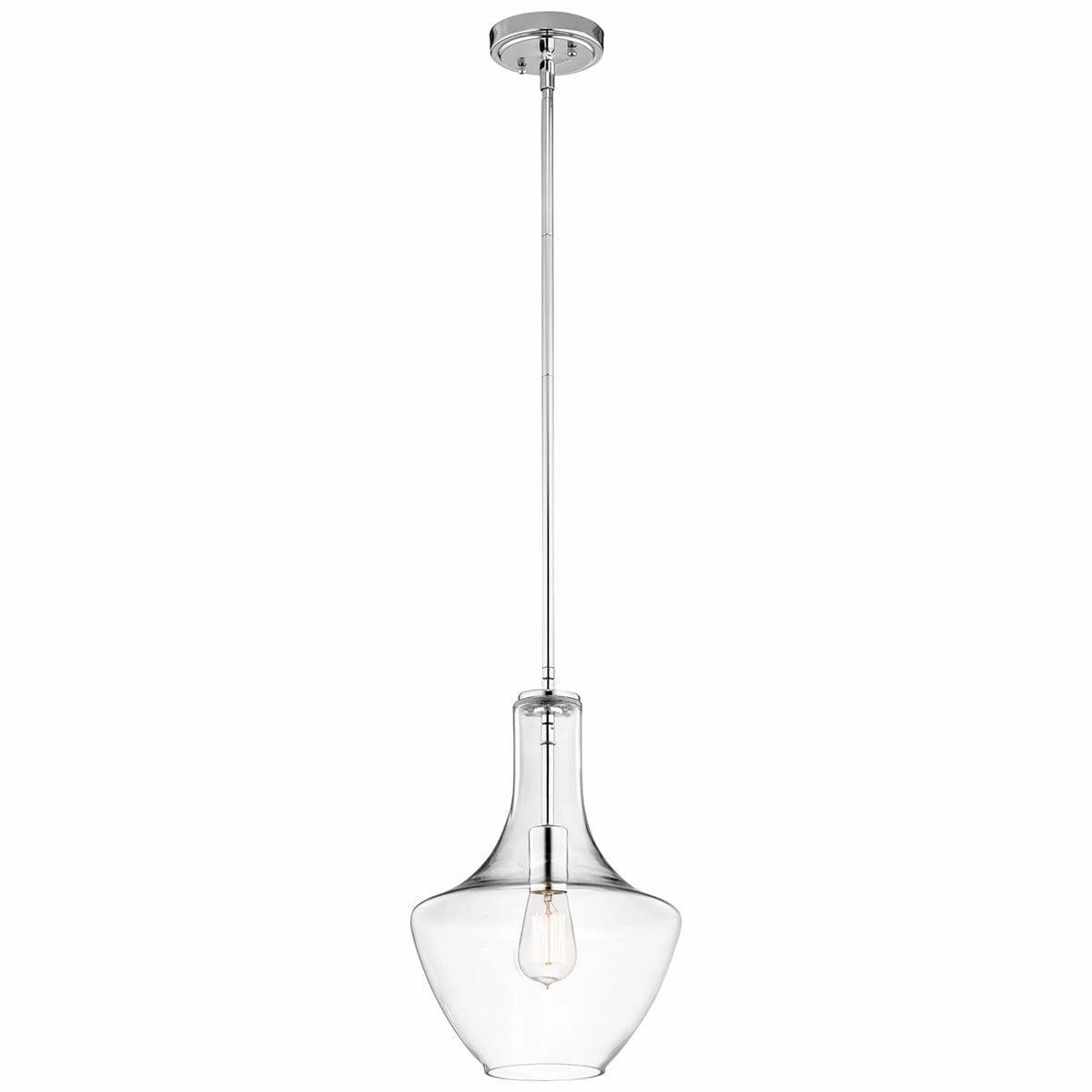 Kichler Everly 1 Light Small Chrome Ceiling Pendant minimalist ceiling light