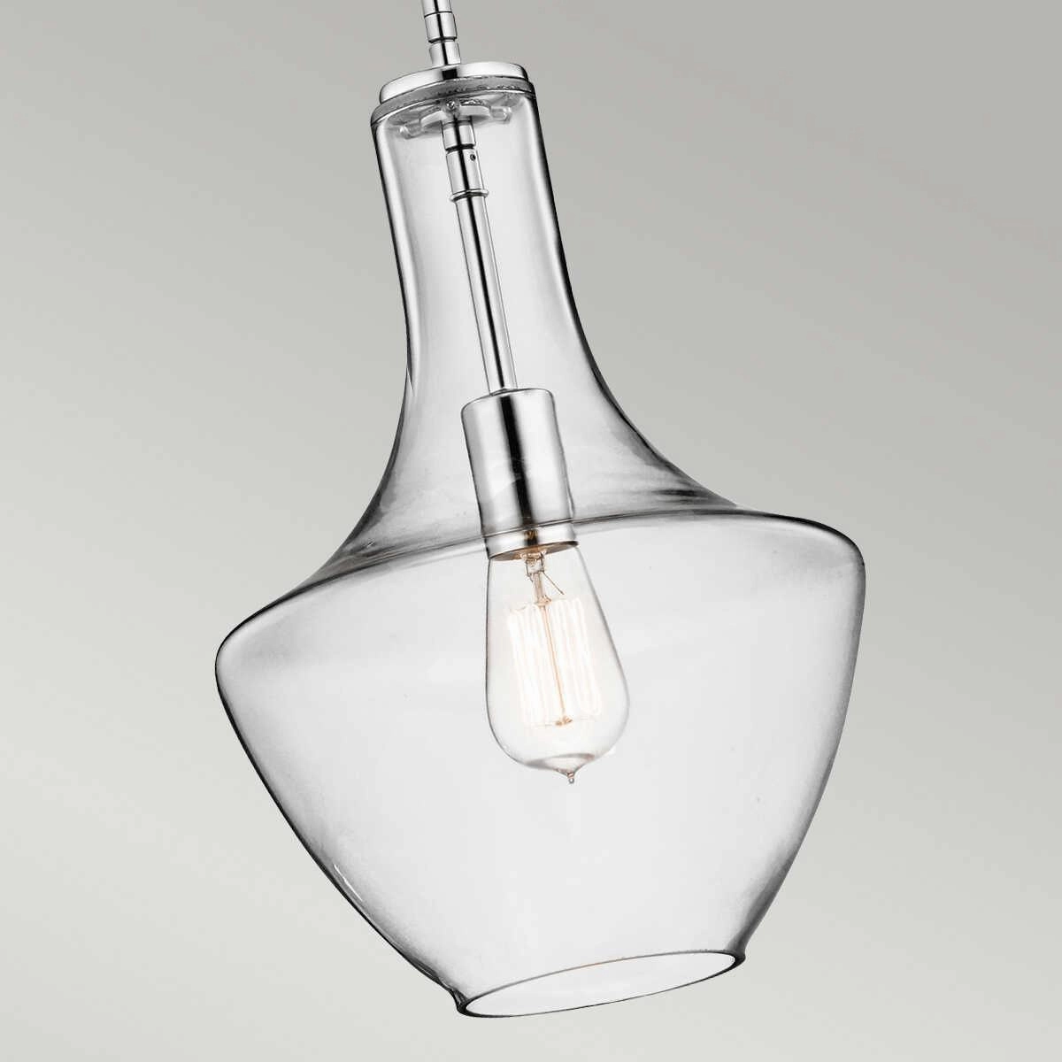 Kichler Everly 1 Light Small Chrome Ceiling Pendant
