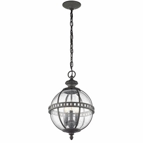 Kichler Halleron Grey Outdoor 3 Light Pendant outdoor wall lamp