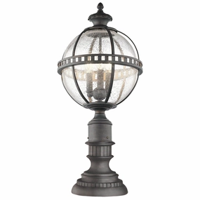 Kichler Halleron Outdoor 3 Light Pedestal Lantern outdoor wall lamp