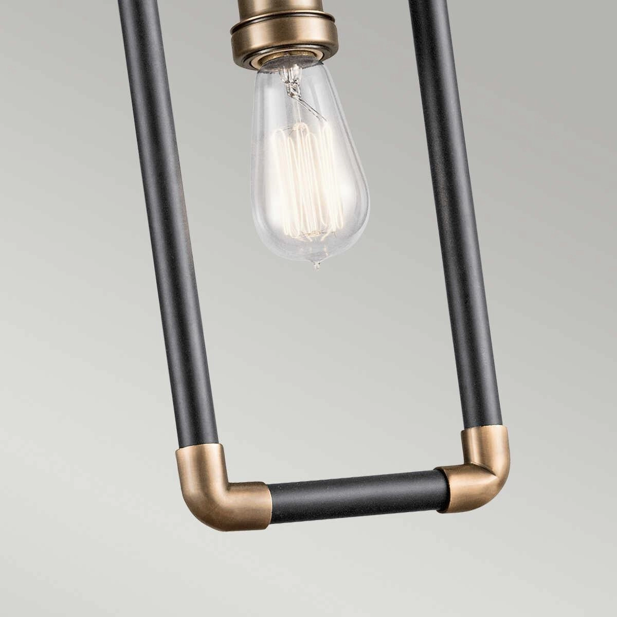 Kichler Imahn 1 Light Black & Brass Mini Ceiling Pendant