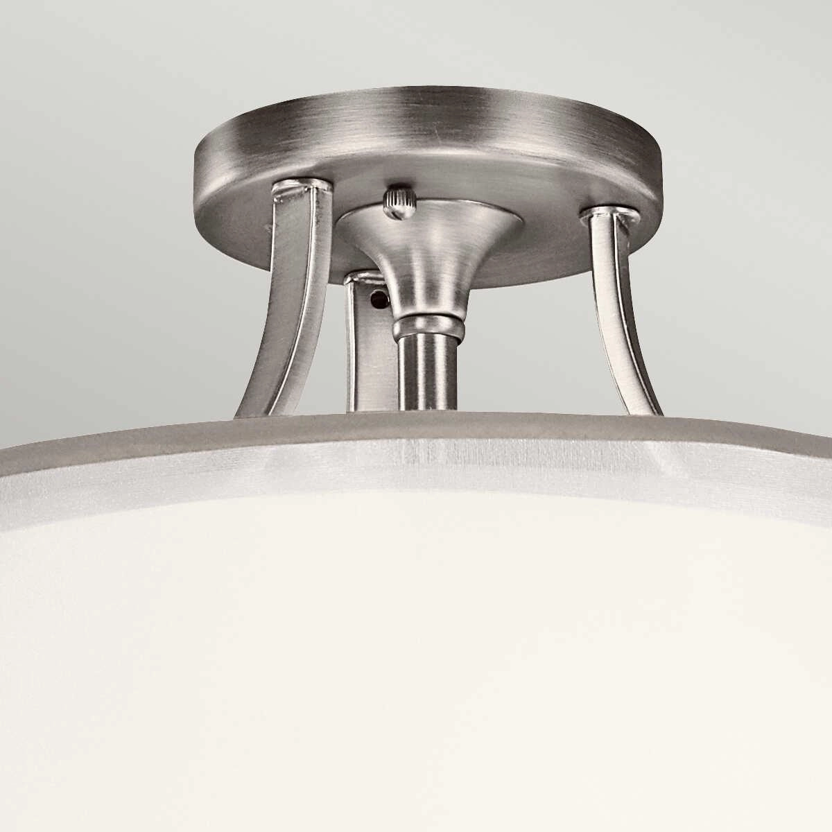 Kichler Lacey 3 Light Semi-Flush Antique Pewter Ceiling Light