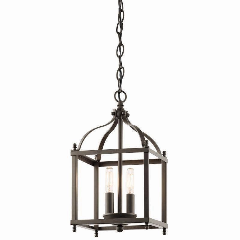 Kichler Larkin Bronze Small Ceiling Lantern - 2 Light simple ceiling design light
