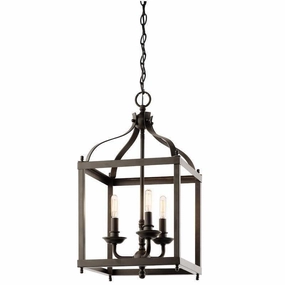 Kichler Larkin Medium 3 Light Bronze Ceiling Lantern simple ceiling design light